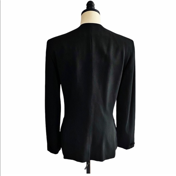 Christian Dior Black Wool Blazer SZ 6 - Picture 3 of 8